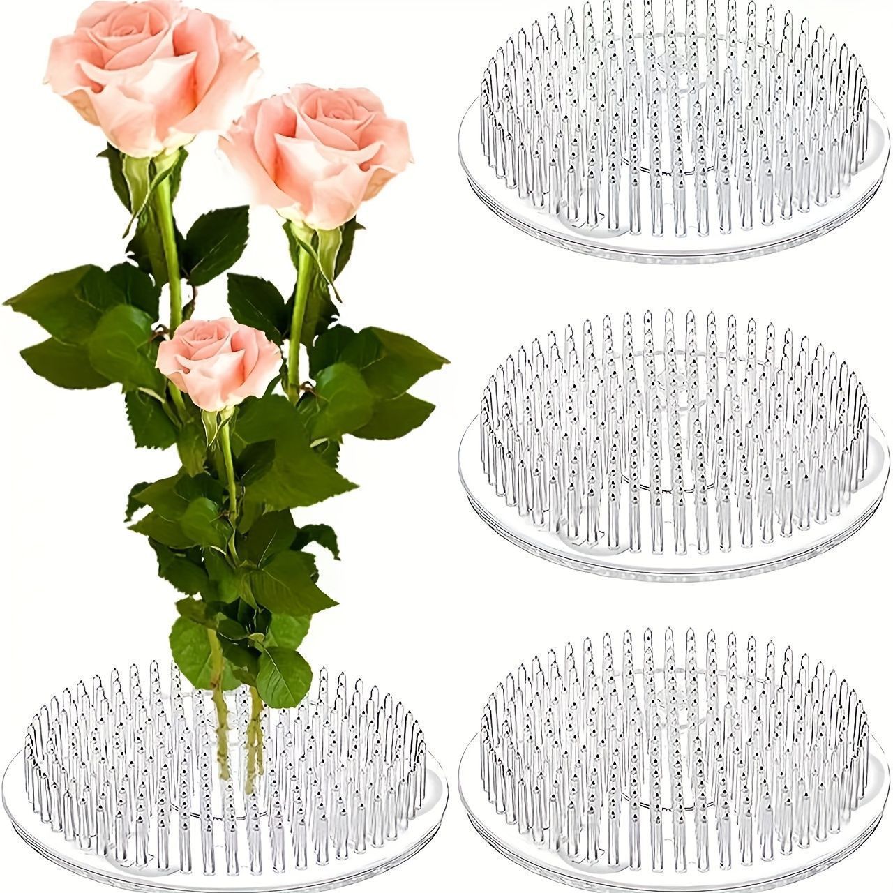Florist Supp - Round Ikebana Stem Holder Suction Cup