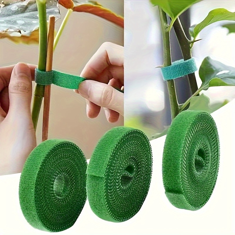 Florist Supp - 2Pieces100CMReusable Adjustable Plant Ties-Green Flexible Hook-and-Loop