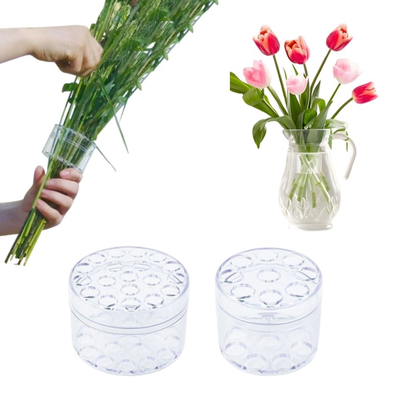 Florist Supp - Spiral Stem Holder Sturdy Clear Flower