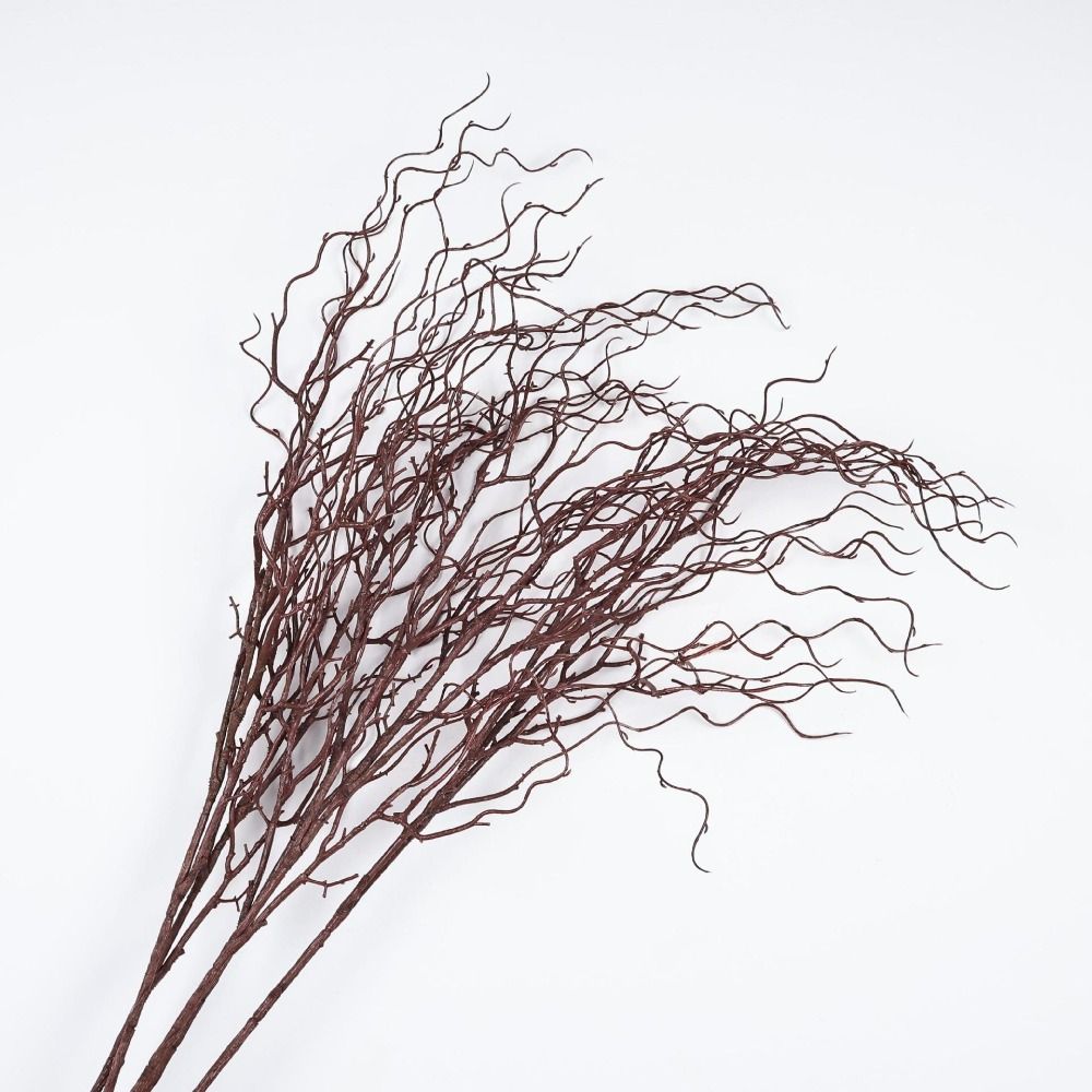 Branch Curly Willow - 120cm Length Artificial Willow Branch 4-Fork