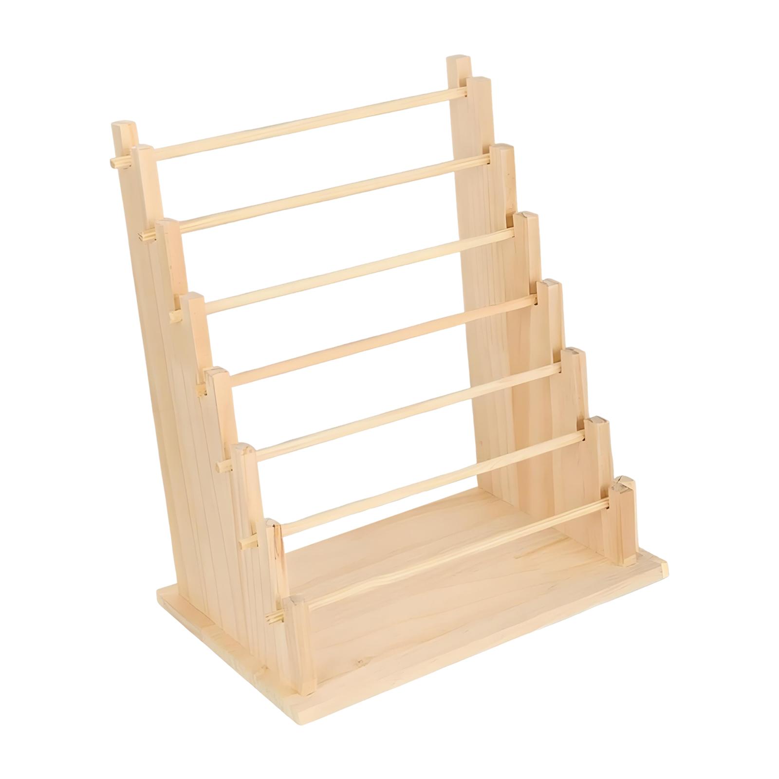 Florist Supply Ribbon - Wooden Ribbon Holder Organizer Rack Large