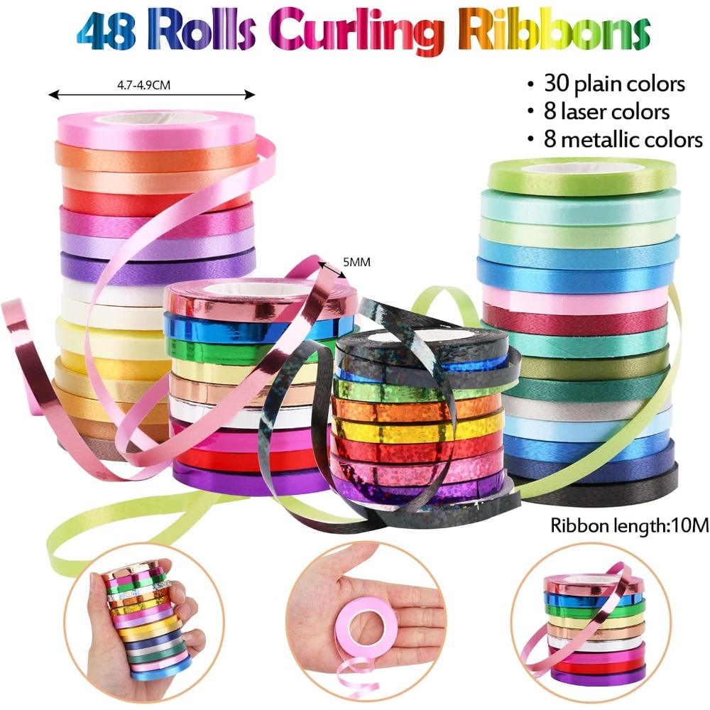 Best Seller! 48 Rolls Curling  - Florist Supply Ribbon review and price