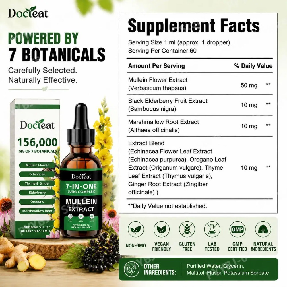 Docteat 7-in-1 Mullein Extract - Florist Supp review and price