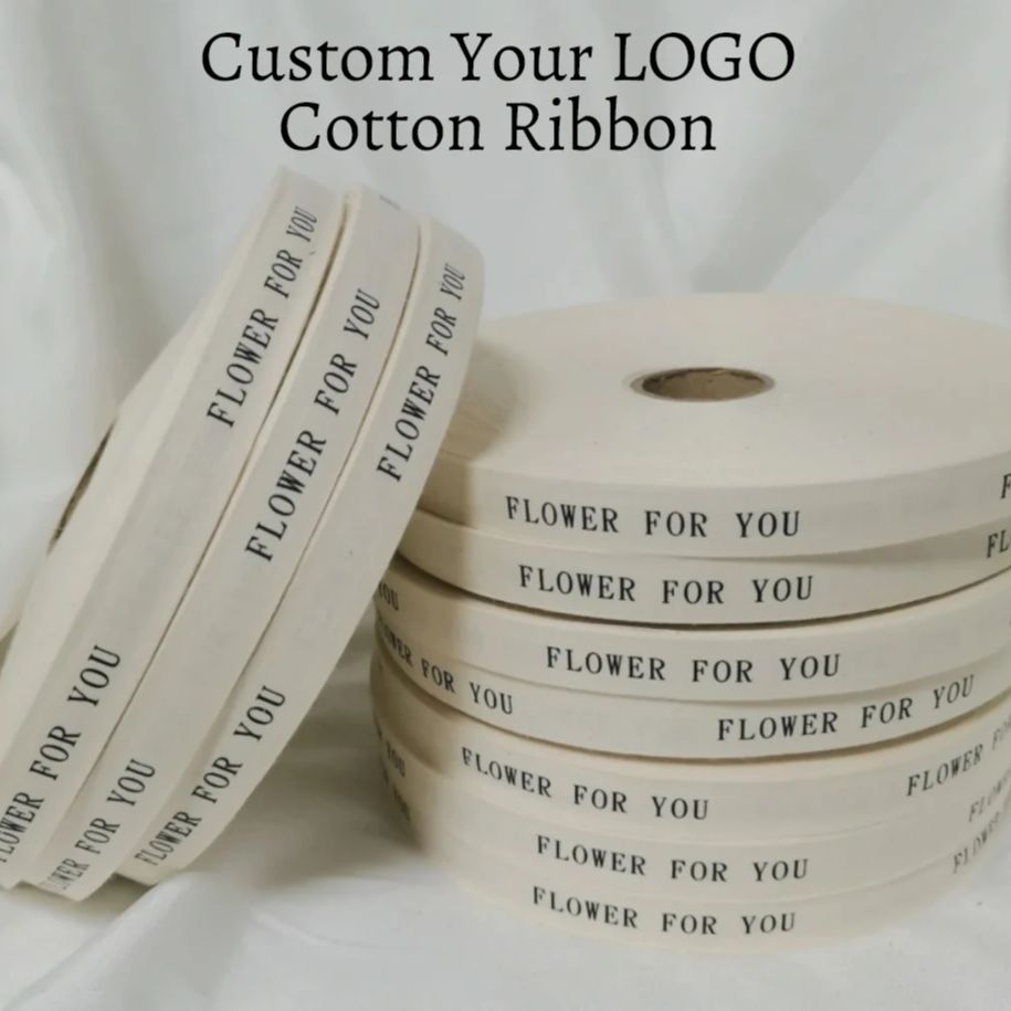 Custom Logo Cotton Ribbon for  - Florist Supply Ribbon review and price