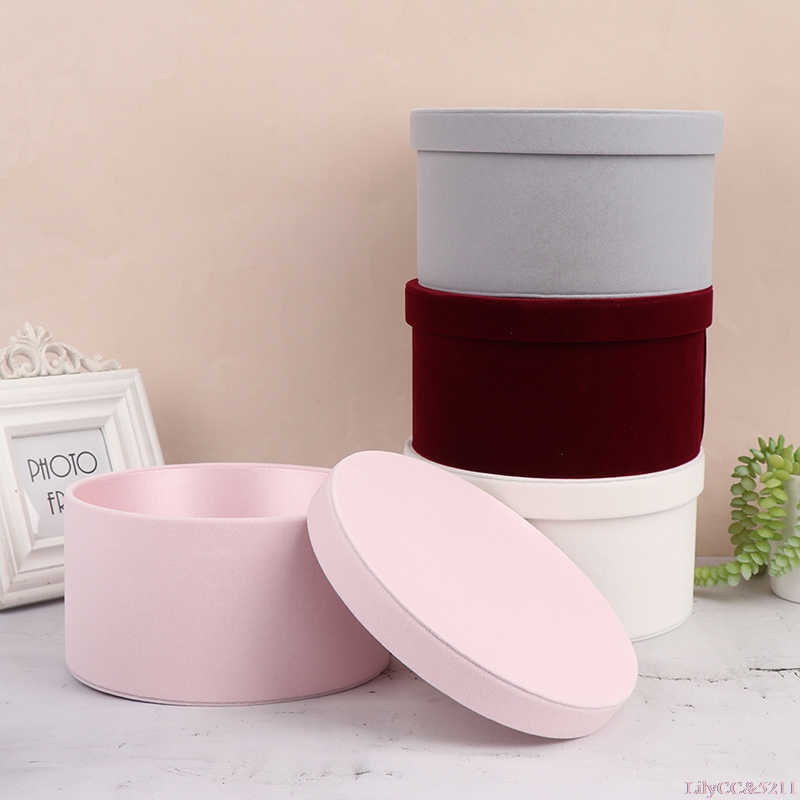 Velvet Round Flowers Box Gift  - Anda Florist Supply review and price