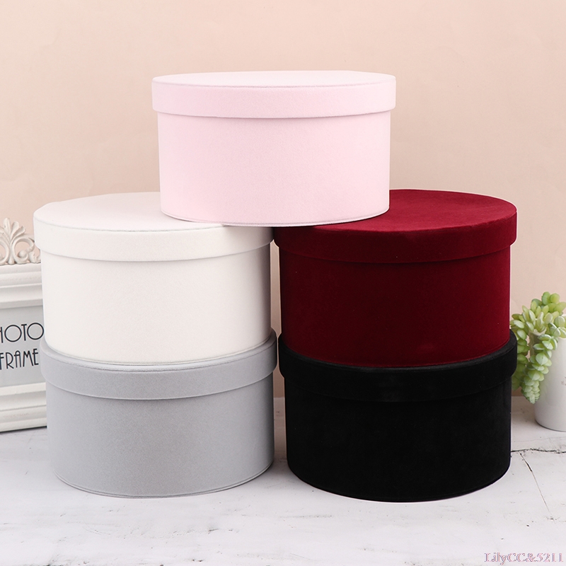 Velvet Round Flowers Box Gift  - Anda Florist Supply review and price