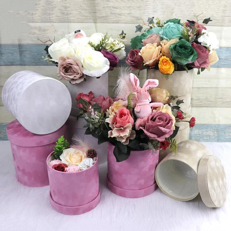 3Pcs/Set Round Shape Velvet Gi - Florist Supply Buckets review and price
