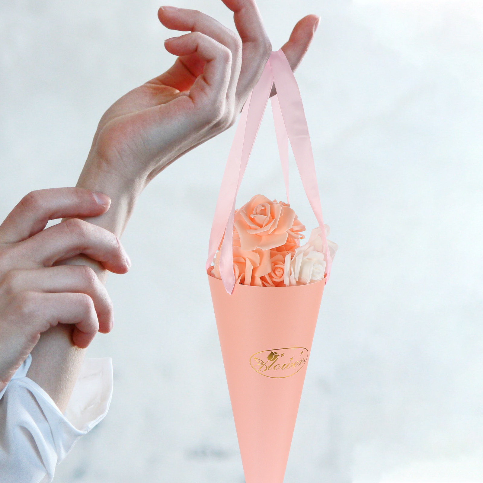 6Pcs Flower Bouquet Bags Chic  - Florist Supply Buckets review and price